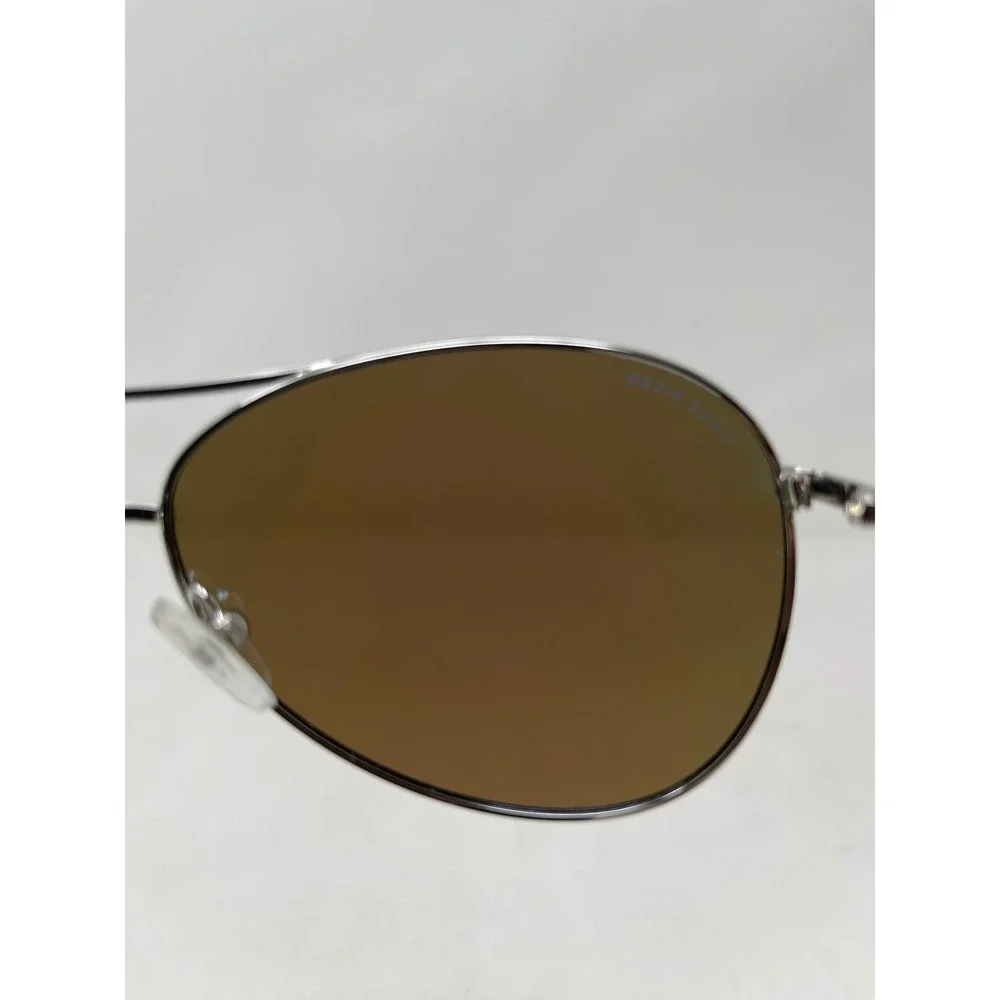 Cole Haan Polarized Aviator Sunglasses Silver Blue Mirrored Lens CH6002